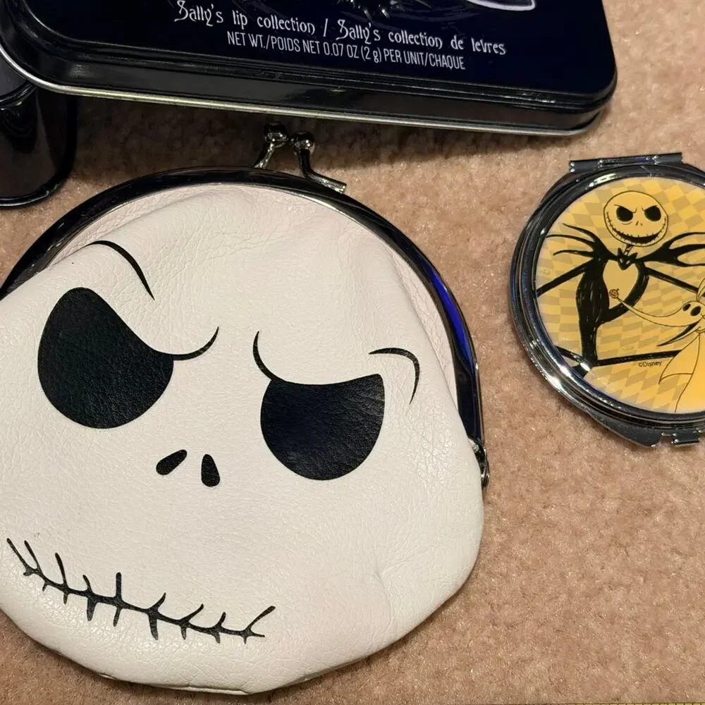 Nightmare Before Christmas Makeup Lot Sally Lip Collection Tin Jack Coin Purse